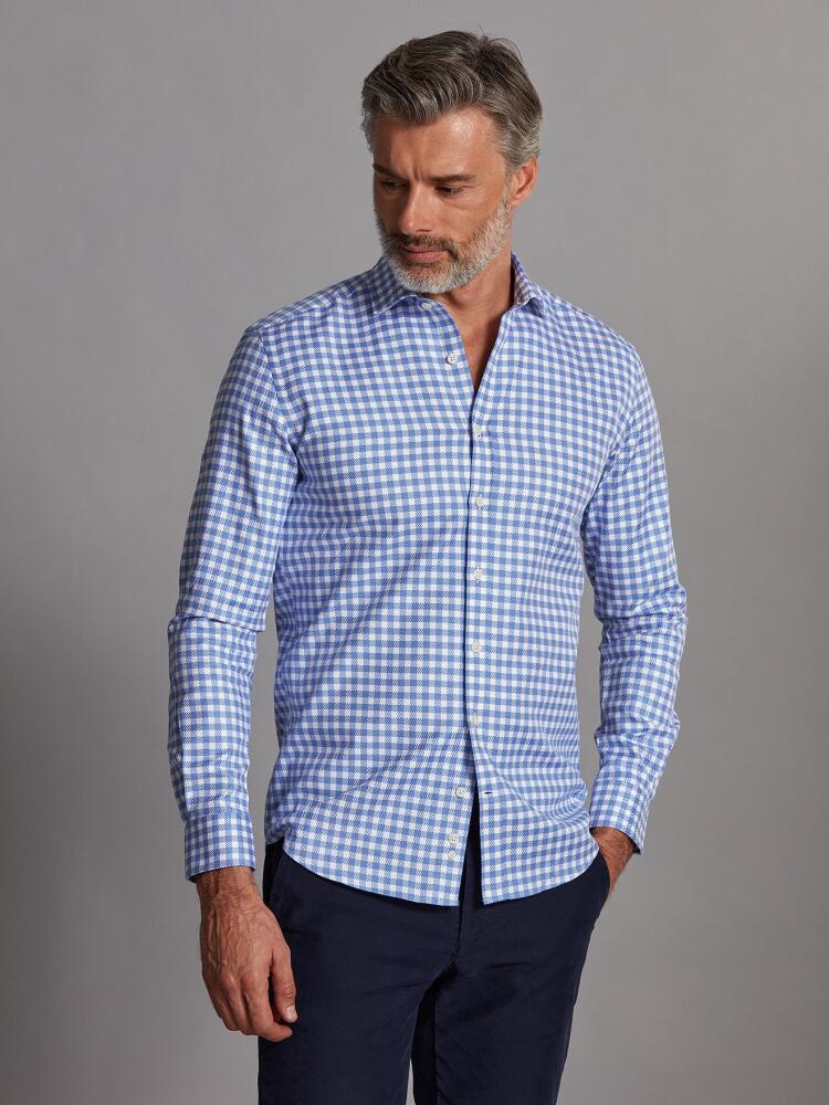 Chemise Phil à carreaux ciel Chemises Homme