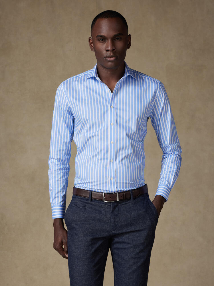 Chemise Phil à rayures ciel Chemises Homme