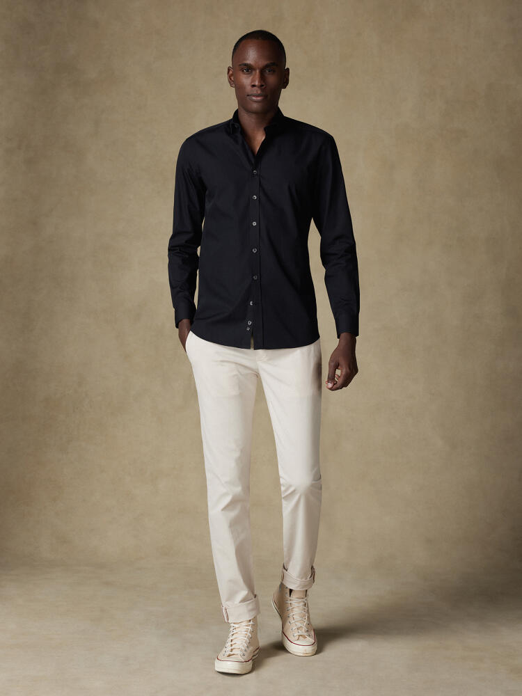 Chemise en popeline noire Chemises Homme