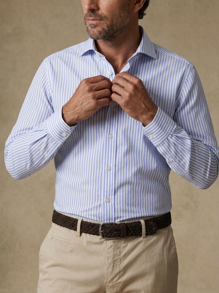 Chemise Riddle à rayures ciel Chemises Homme