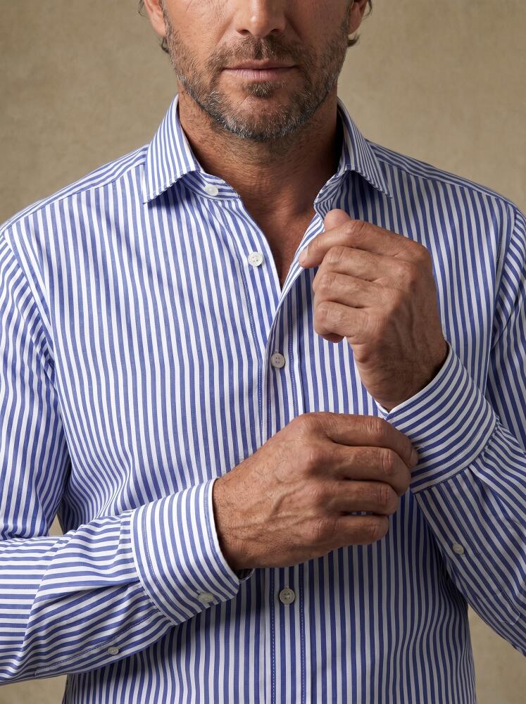 Chemise Riddle à rayures marine Chemises Homme