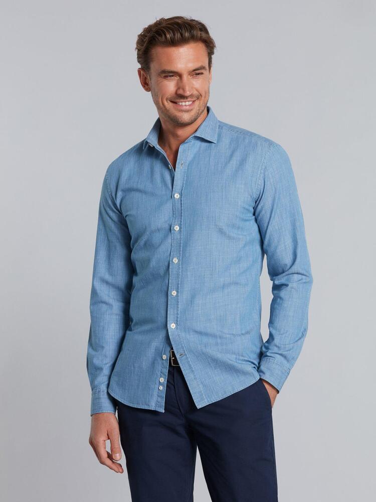 Chemise en denim ring-ring clair Chemises Homme