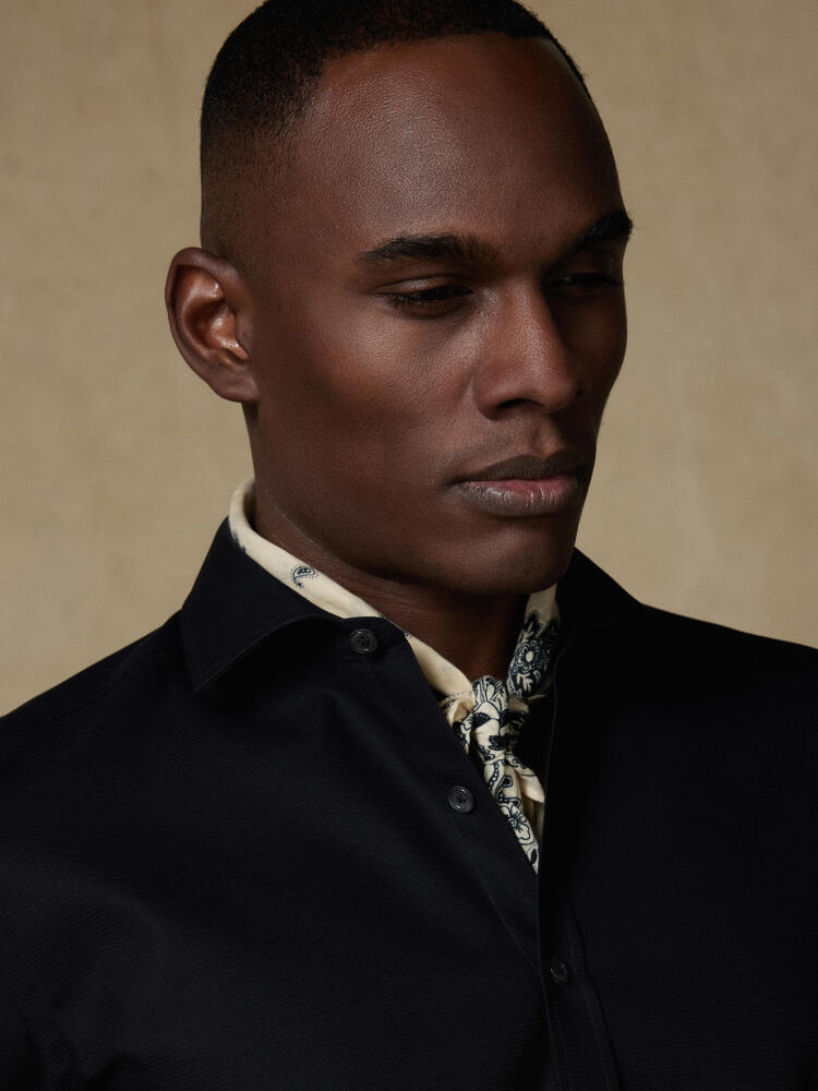 Chemise Shane texturée noire Chemises Business Classique