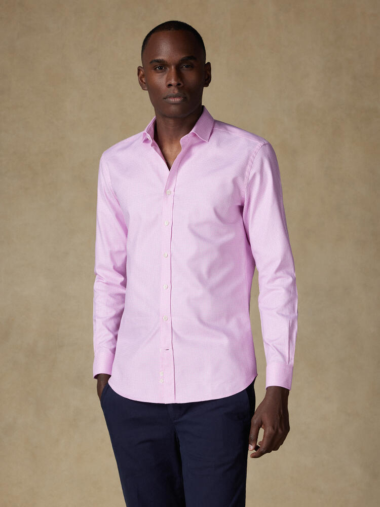 Chemise cintrée Alvin en natté rose Chemises Homme