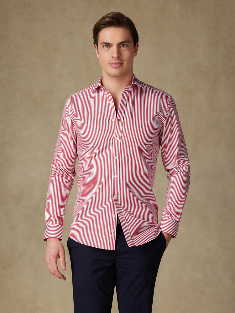 Chemise cintrée Barry à rayures rouges Chemises Homme