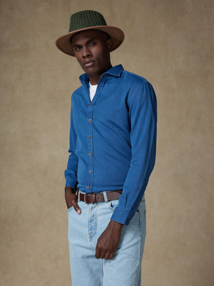 Chemise cintrée Basil indigo Chemises Casual Slim