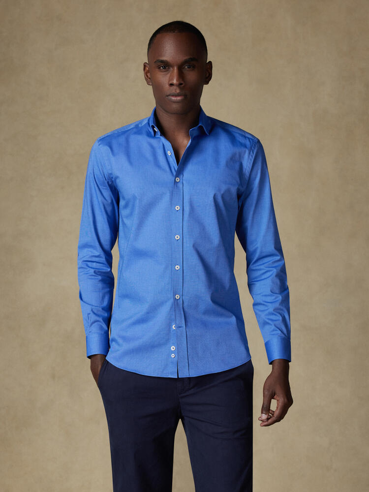 Chemise cintrée Bob en micro-oxford bleu Chemises Homme