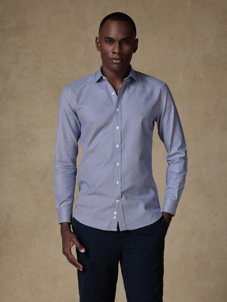 Chemise cintrée Bud en twill marine Chemises Business Slim