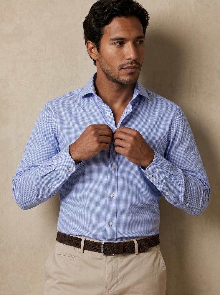 Chemise cintrée Calder en twill ciel Chemises Homme