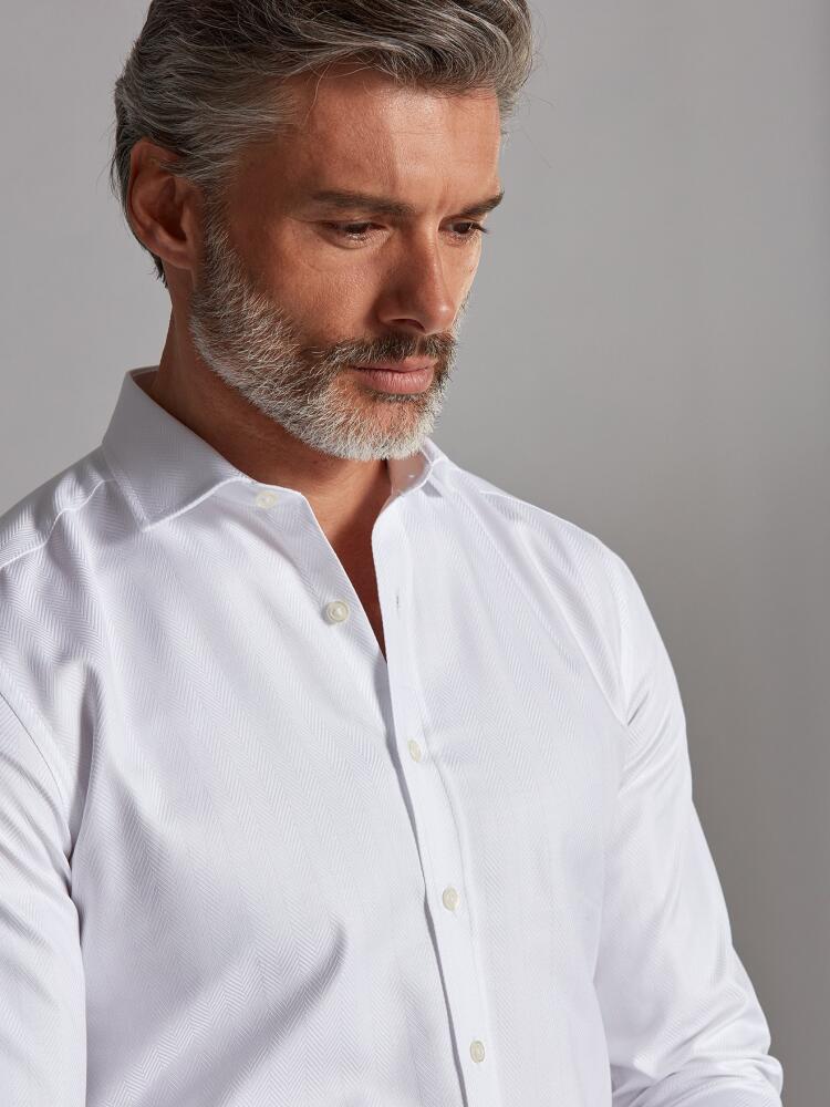 Chemise Come en chevron blanc Chemises Homme