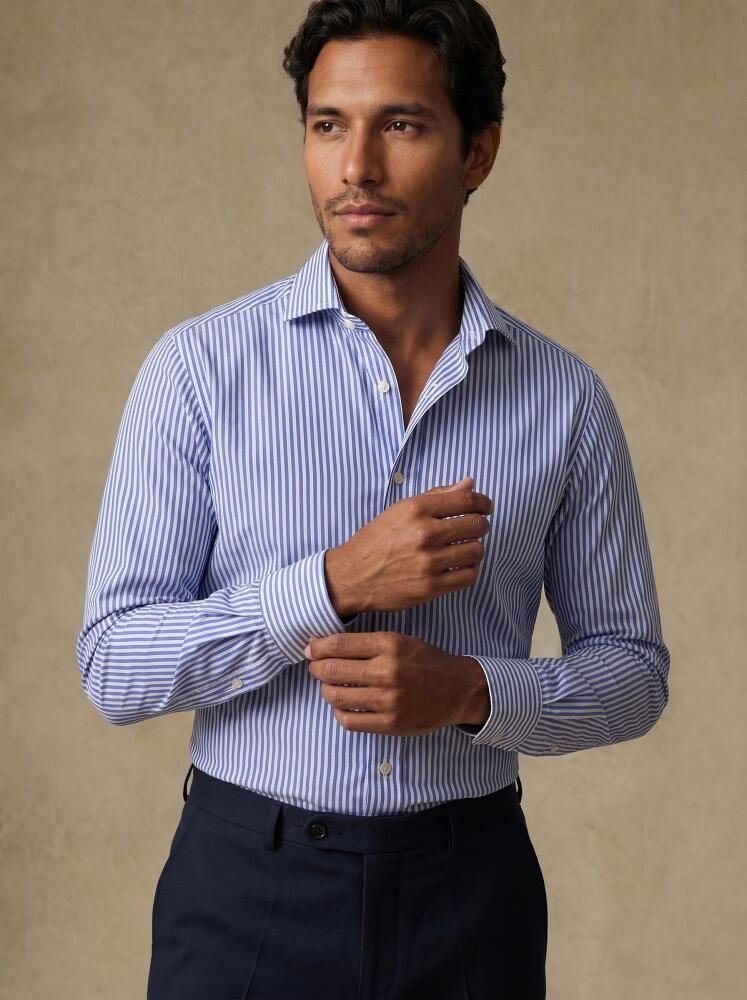 Chemise cintrée Davin à rayures bleues Chemises Homme
