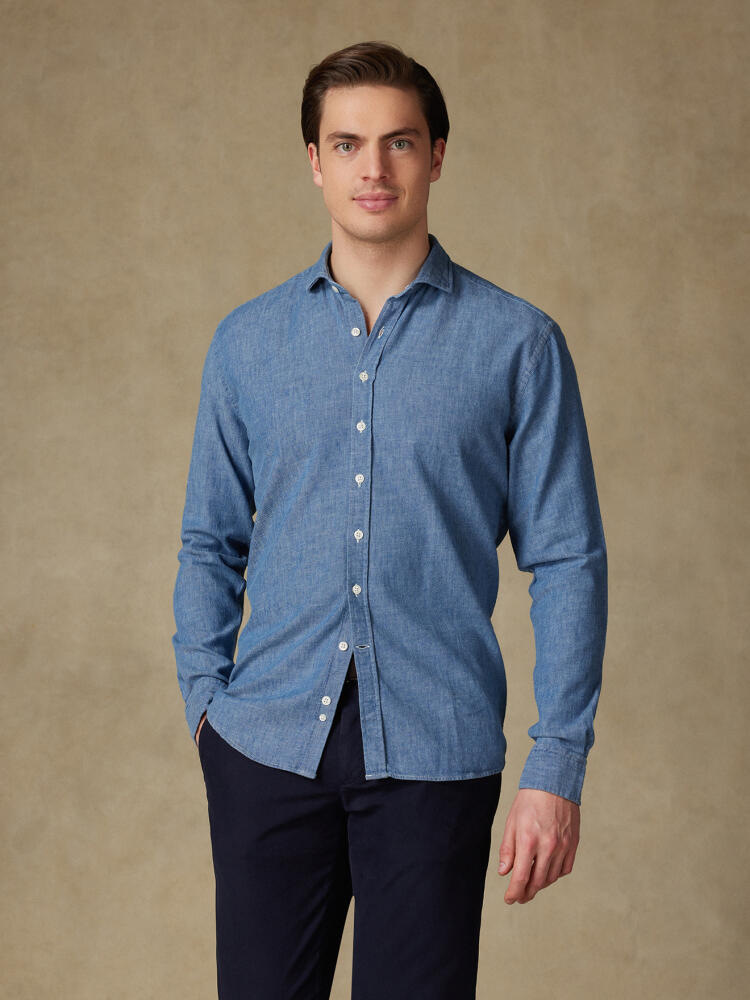 Chemise cintrée Erick indigo Chemises Homme