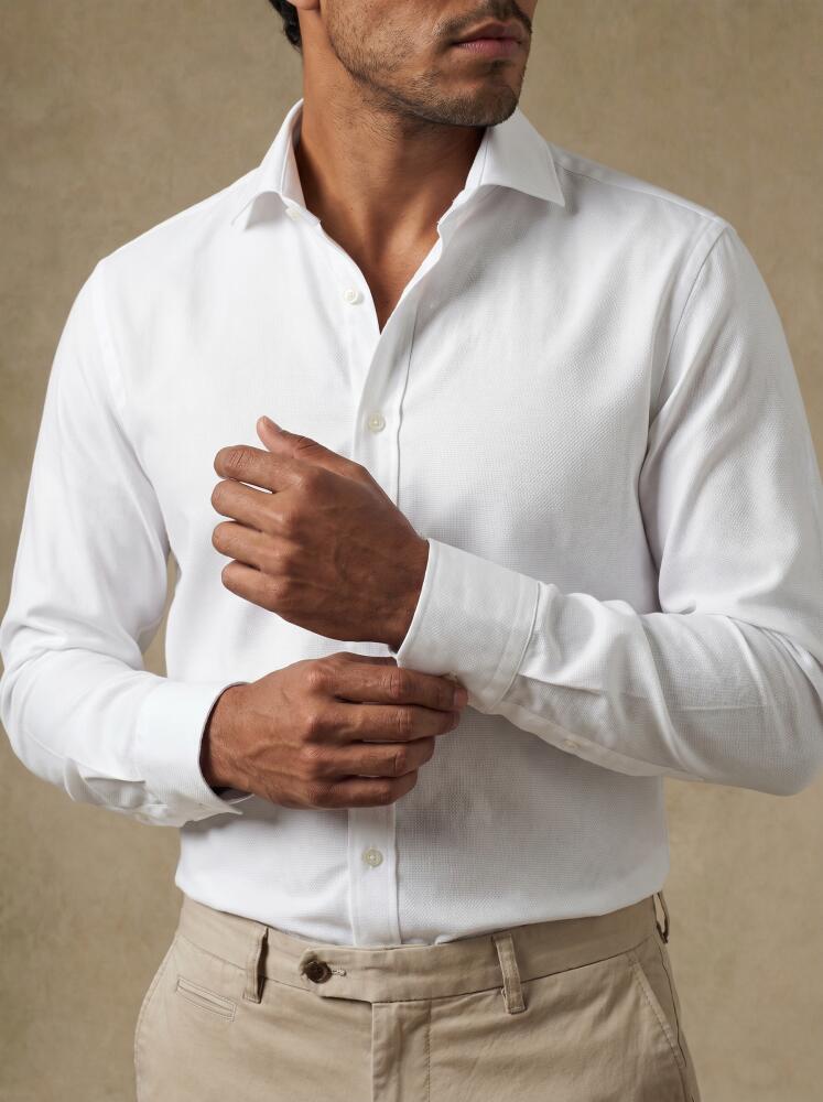 Chemise cintrée Flynn en twill blanc Chemises Homme