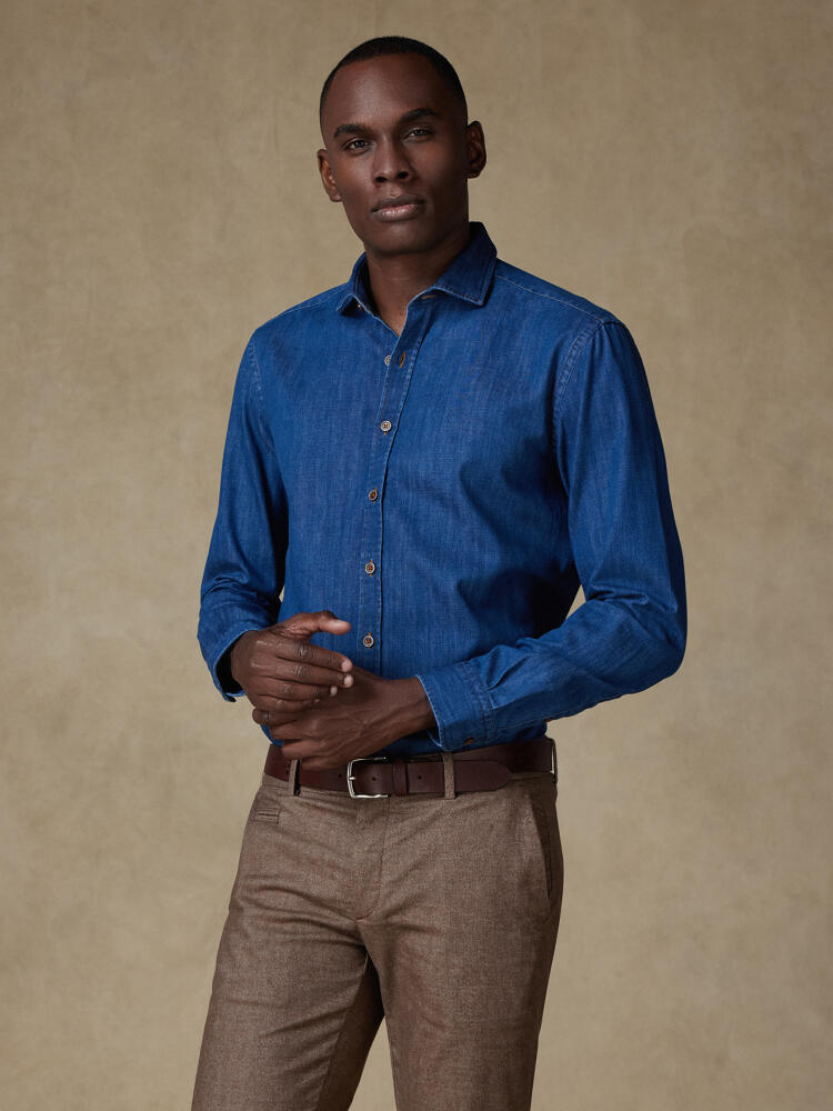 Chemise cintrée Gael en denim Chemises Casual Slim
