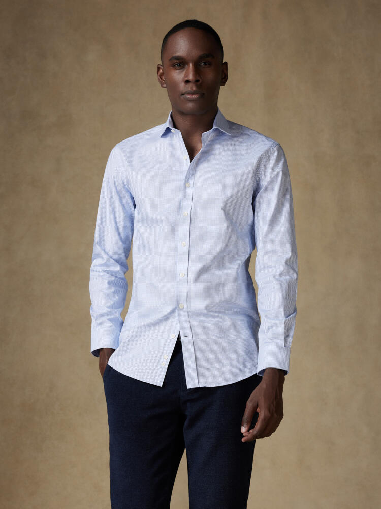 Chemise cintrée Gill à carreaux bleu Chemises Homme