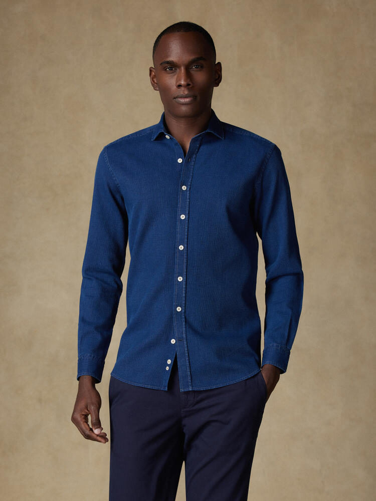 Chemise cintrée Fulton indigo  - Grande longueur de manches Chemises Homme