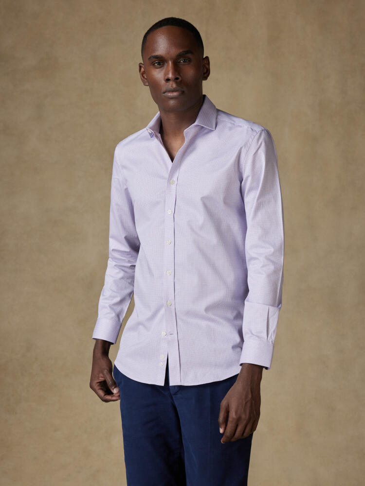 Chemise Café Coton En Lin Parme Uni - Taille L - Manches Longues - Occasion Très Bon état - Fabriqué En France