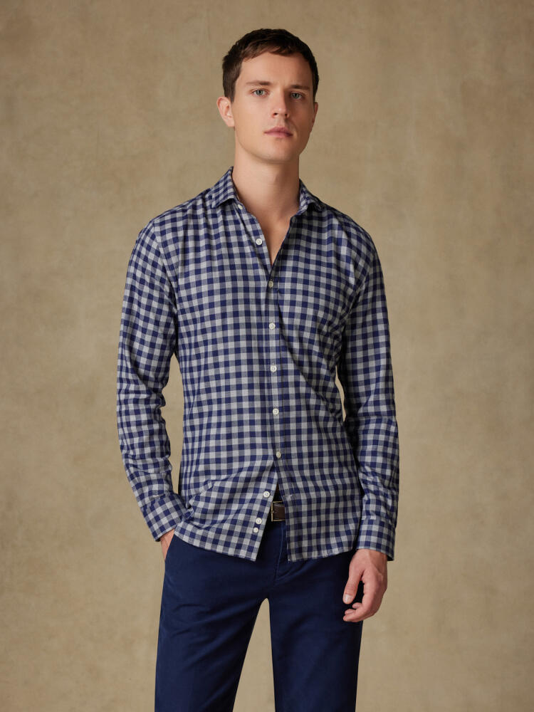 Chemise cintrée Wrighley en flanelle à carreaux - Grande Longueur de Manches Chemises Homme