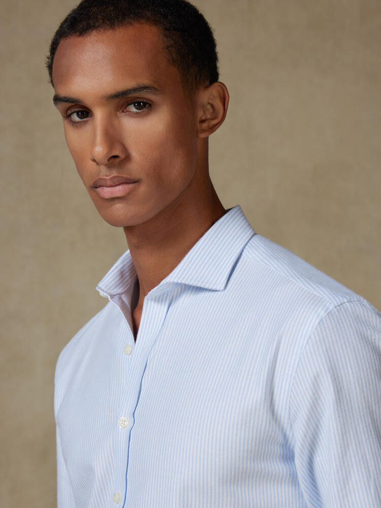 Chemise cintrée Grab en oxford brushed ciel Chemises Business Slim