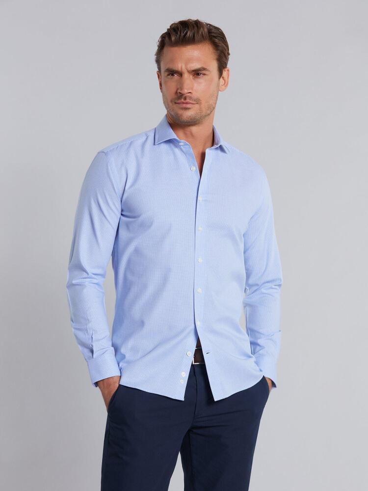 Chemise cintrée Holly texturée ciel Chemises Homme
