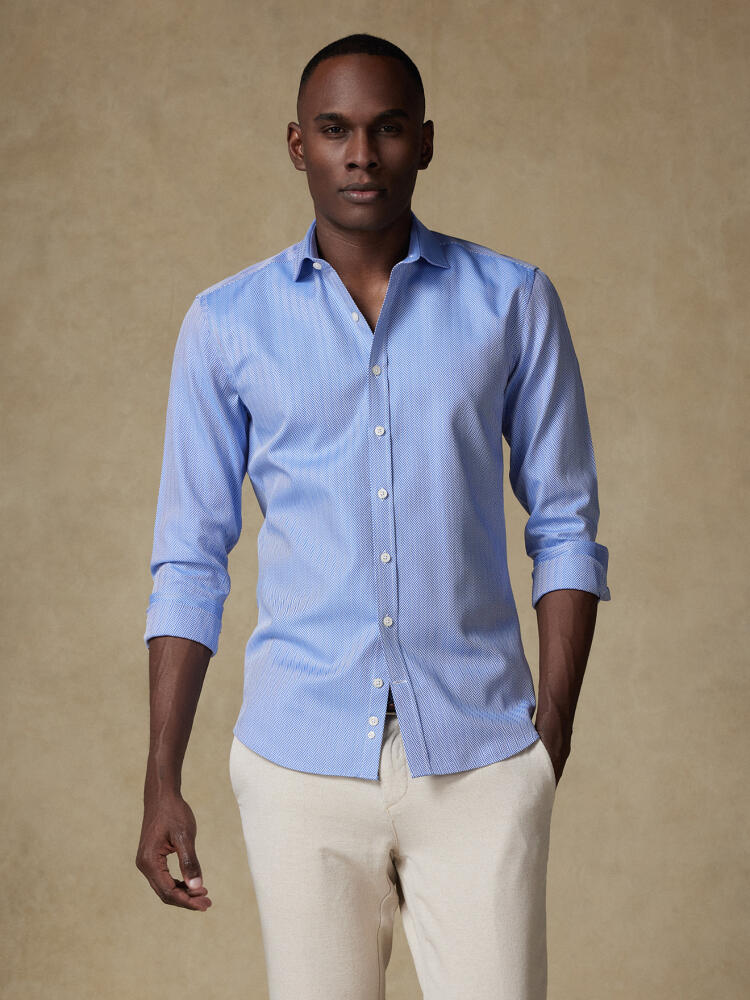 Chemise cintrée Howson en chevron bleu Chemises Business Slim