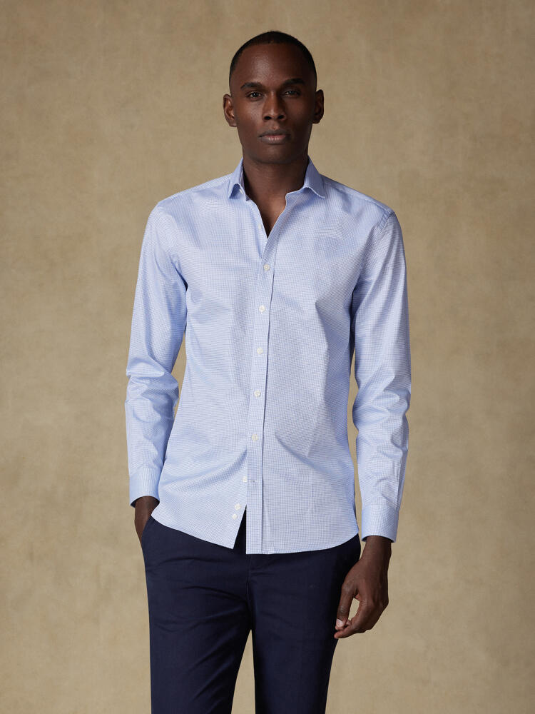 Chemise cintrée Lenny à carreaux bleus Chemises Business Slim