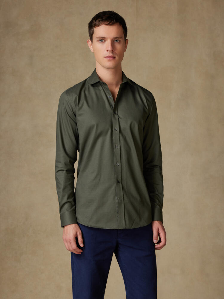 Chemise cintrée Lester texturée Kaki Chemises Homme
