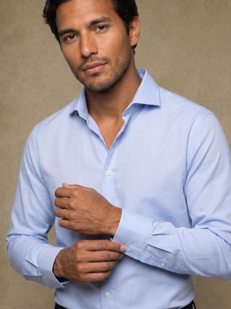 Chemise cintrée Meadow ciel en coton tencel Chemises Homme