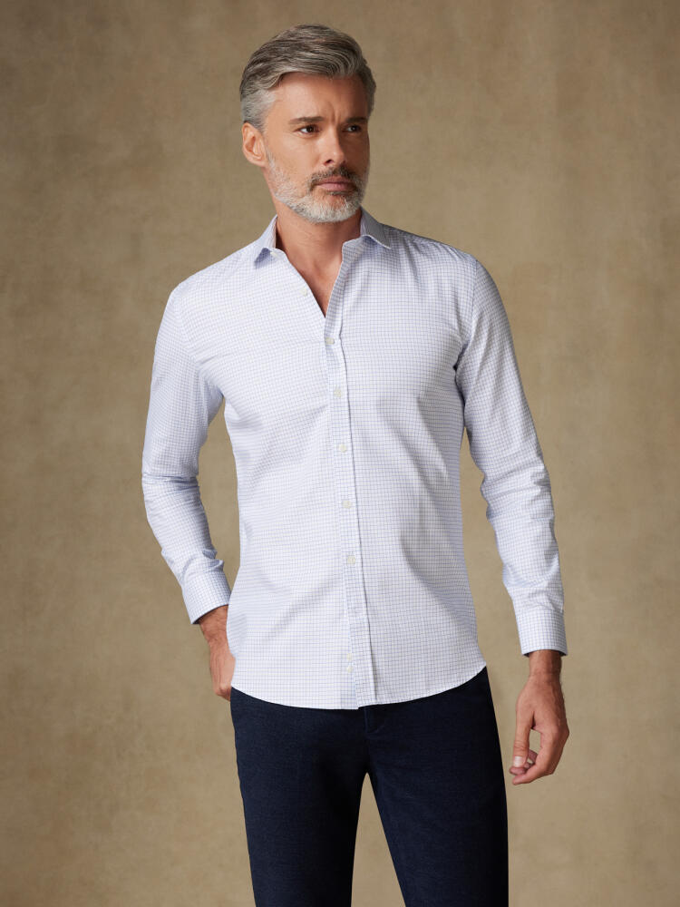 Chemise cintrée Oleg à carreaux bleus Chemises Homme
