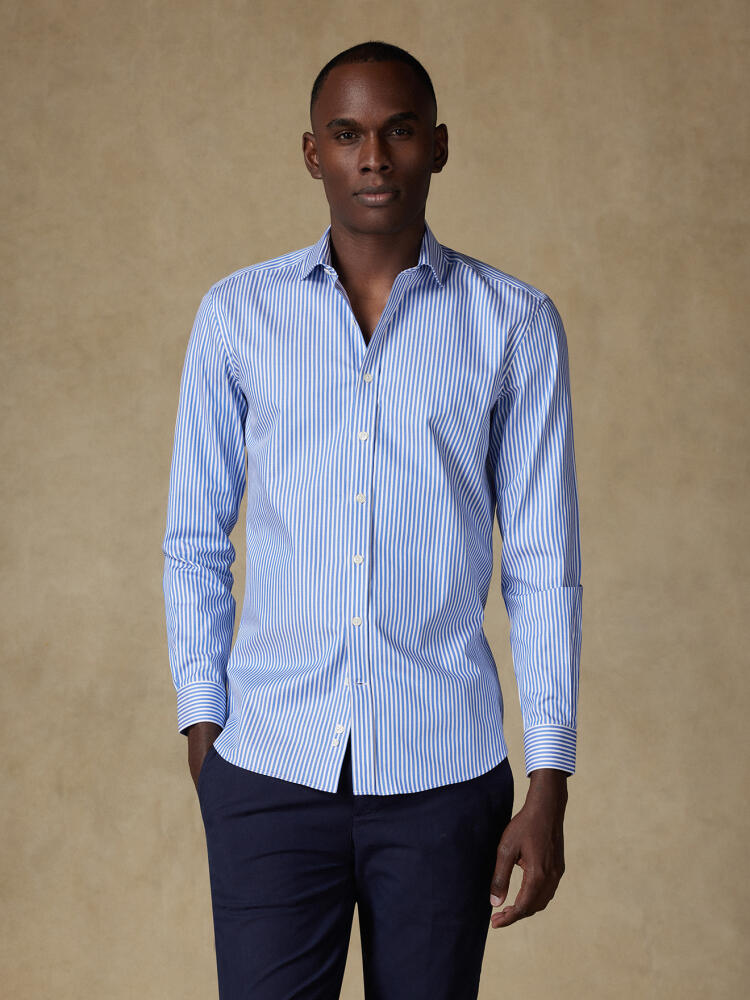 Chemise cintrée Oscar à rayures bleues Chemises Homme