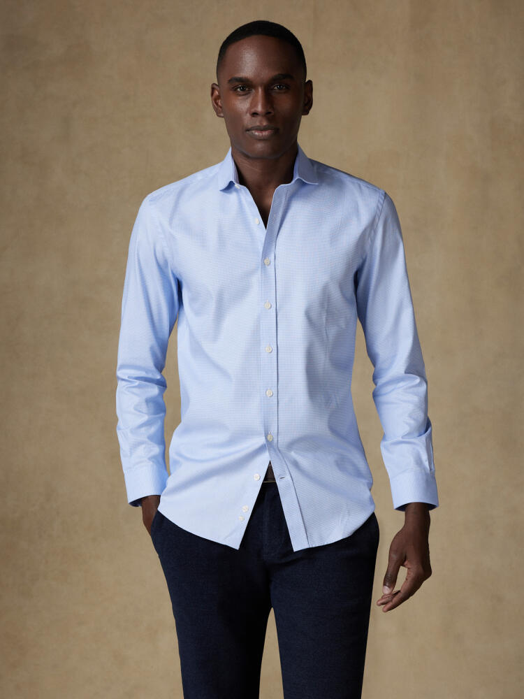 Chemise cintrée Peters texturée ciel Chemises Homme