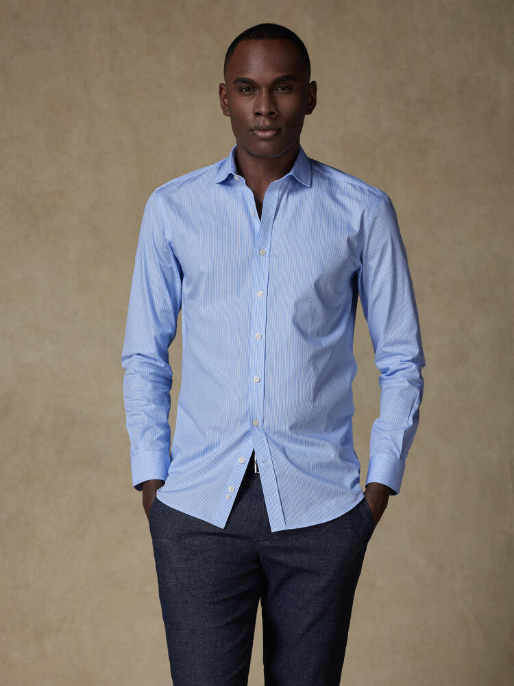 Chemise cintrée Ryan à rayures bleues Chemises Homme