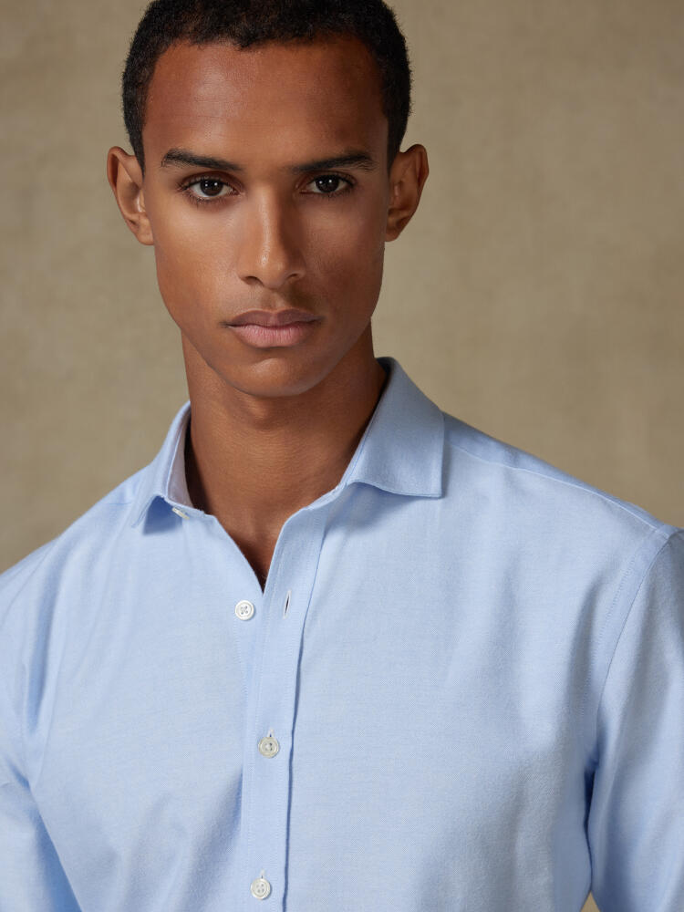 Chemise cintrée Vils en oxford brushed ciel Chemises Business Slim