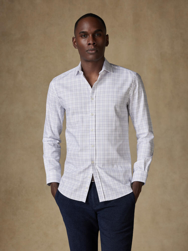 Chemise Spike à carreaux parme Chemises Homme
