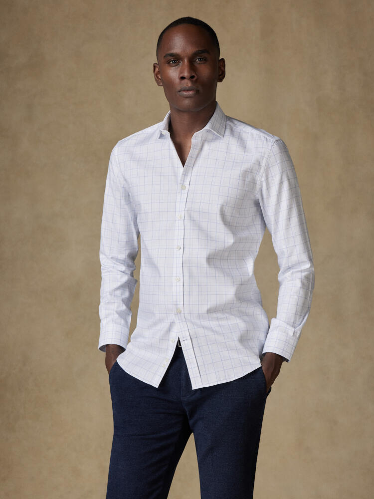 Chemise Spike à carreaux ciel Chemises Homme