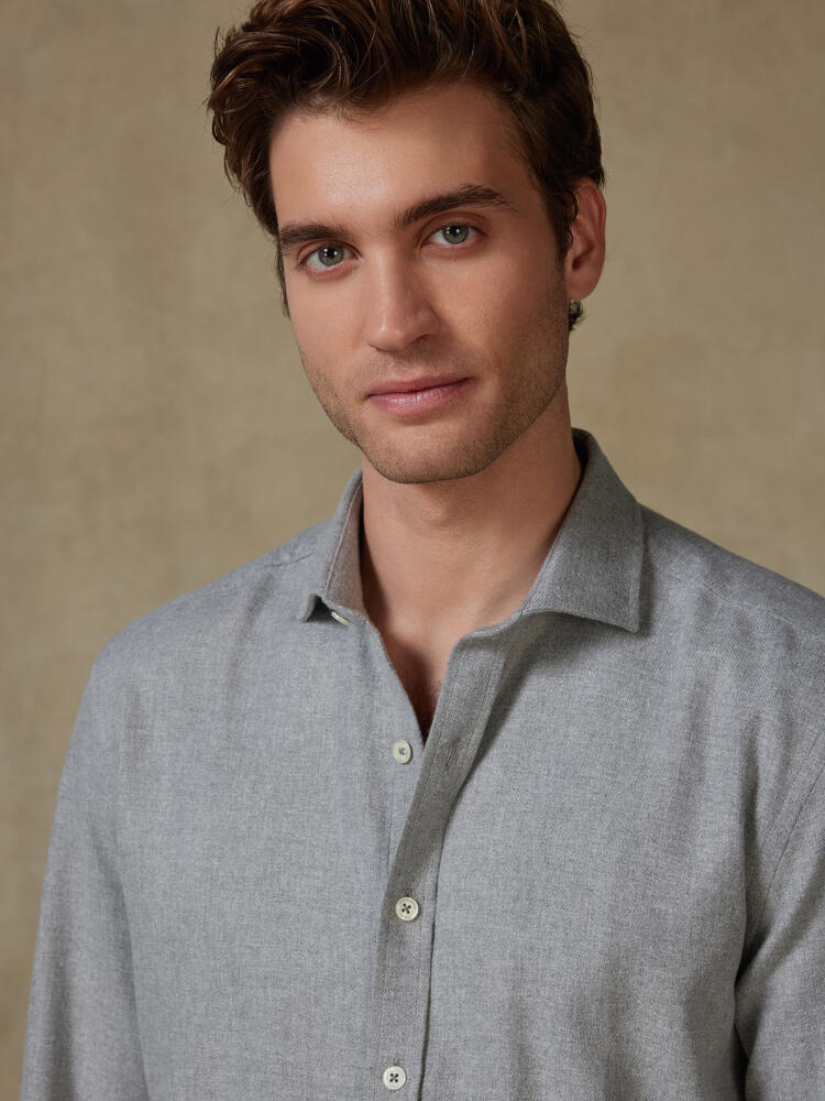 Chemise Storm en flanelle grise Chemises Casual Classique