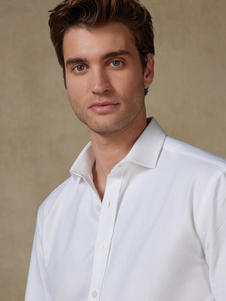 Chemise Vils en oxford brushed blanc Chemises Business Classique
