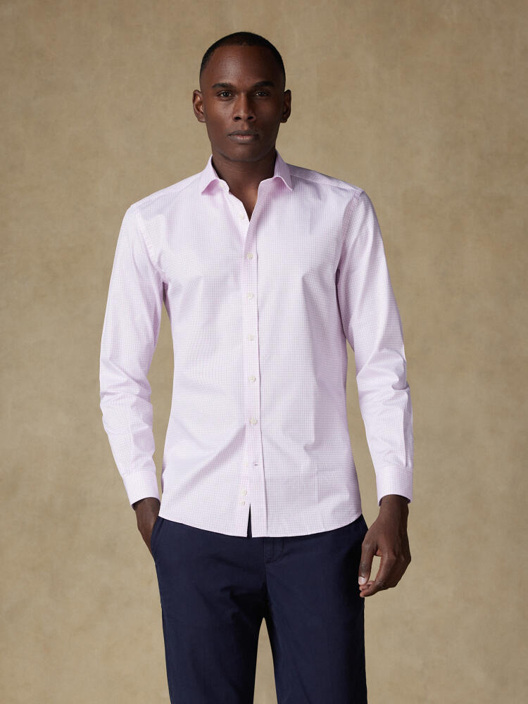 Chemise Warren à carreaux rose Chemises Homme
