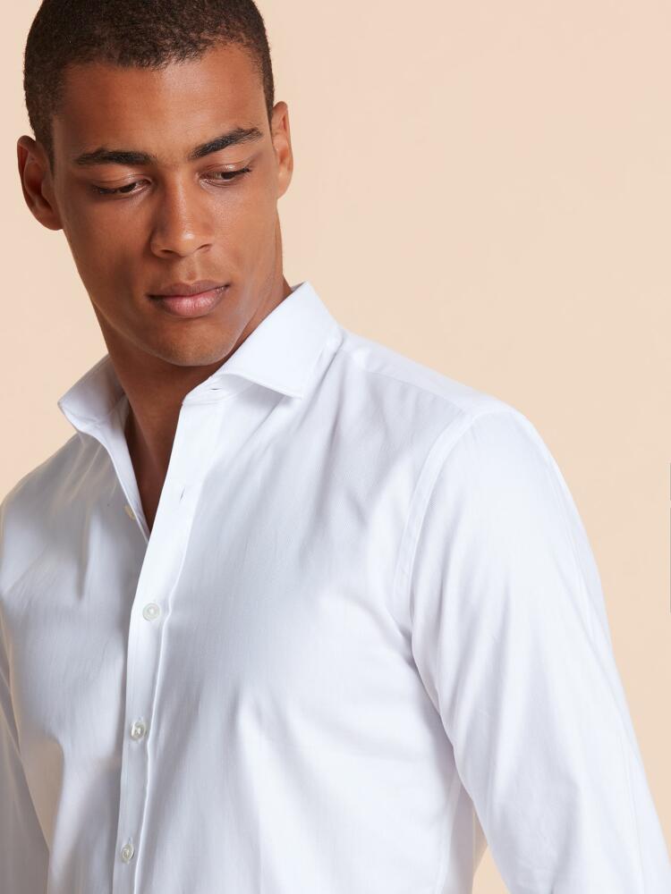 Chemise en chevron blanc Chemises Homme