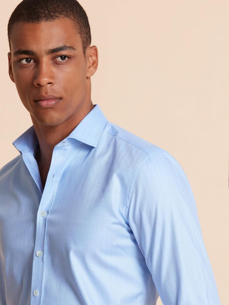 Chemise en chevron ciel Chemises Homme