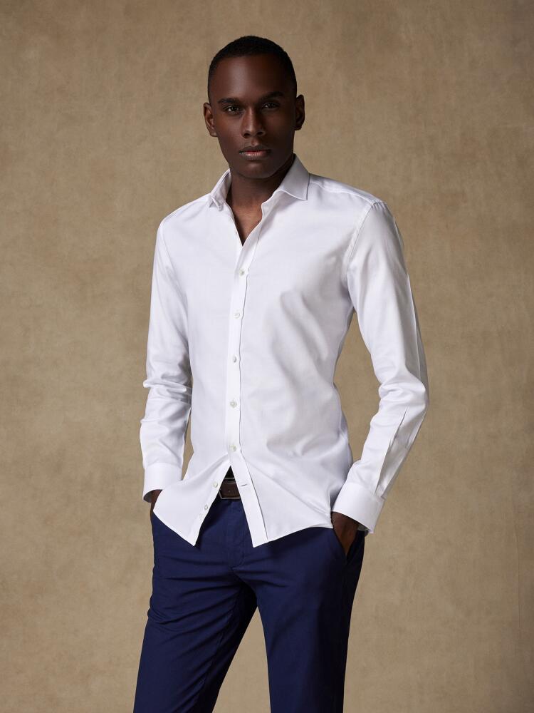 Chemise bio Corey texturée blanche Outlet