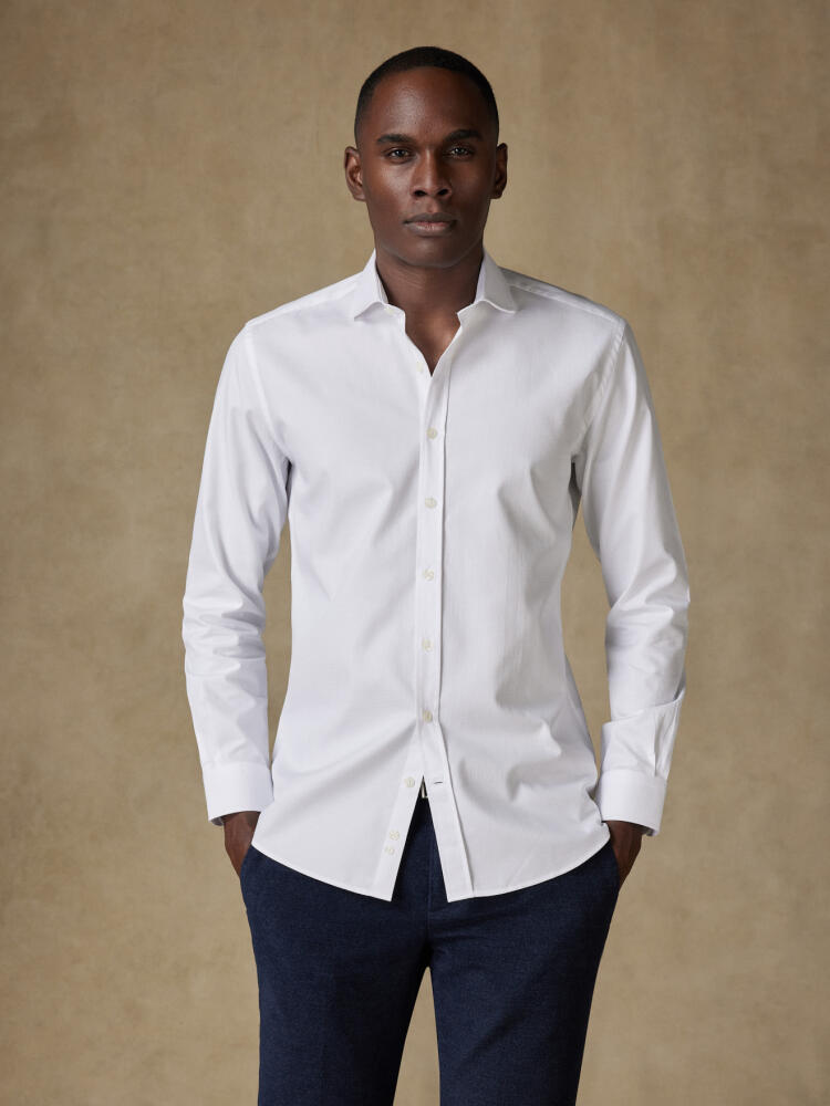 Chemise cintrée Bayers texturée blanche - Petit Col Chemises Homme