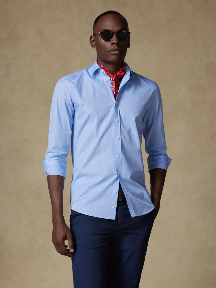 Chemise cintrée Daria en popeline ciel - Petit Col Chemises Homme
