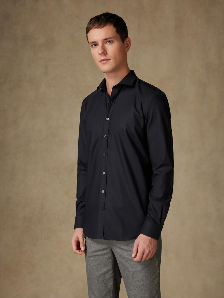 Chemise cintrée Gleeson noire - Petit Col Chemises Homme