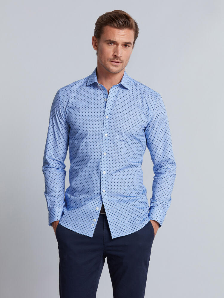 Chemise cintrée Olaf ciel - Petit col Chemises Homme