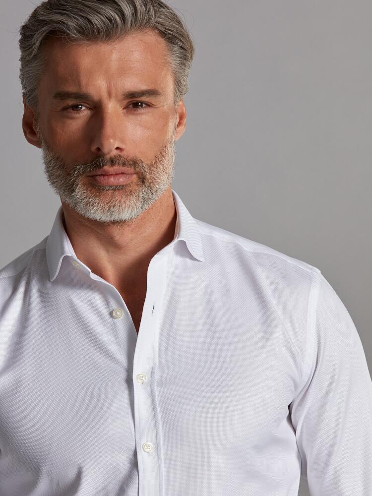 Chemise Smith en natté blanc Chemises Homme