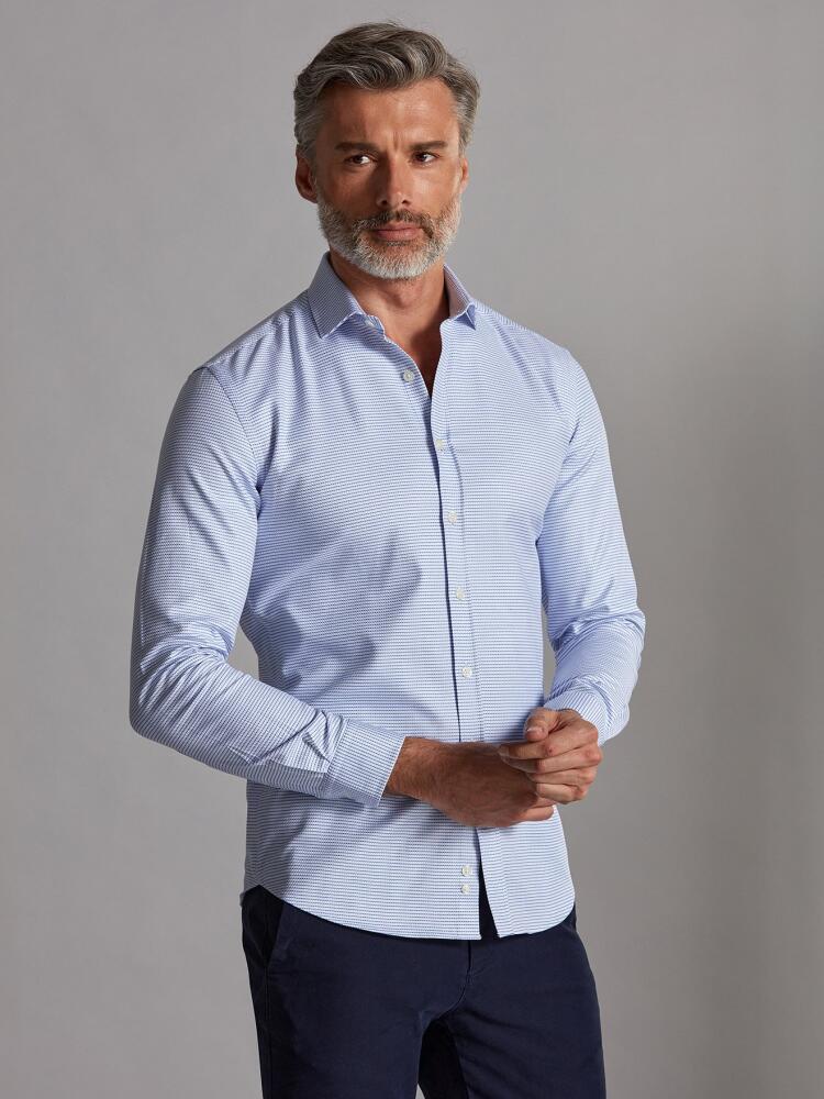 Chemise cintrée Walt en twill ciel - Petit Col Chemises Homme