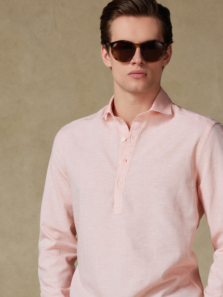 Chemise Polo Wayne en lin orange Chemises Polo