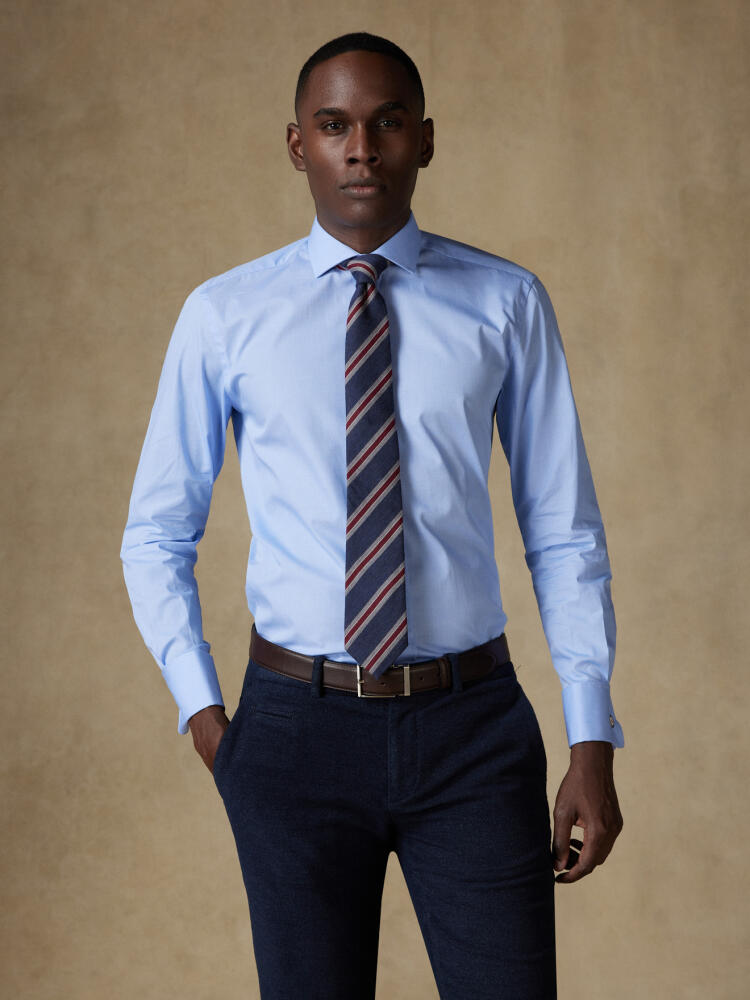 Chemise Daria en popeline ciel - Poignets Mousquetaires Chemises Homme