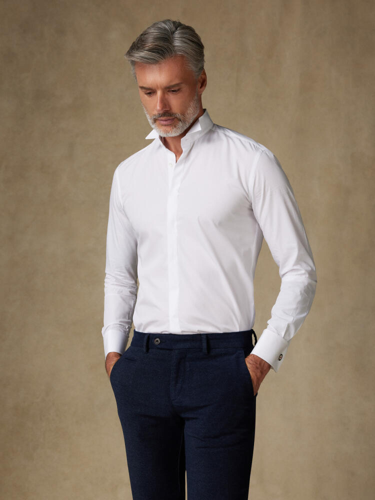 Chemise en popeline royale blanche Chemises Homme